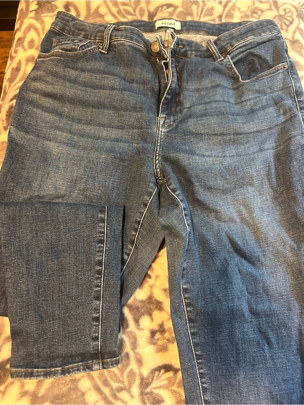 pistola Straight Leg Dark Blue Women's Jeans